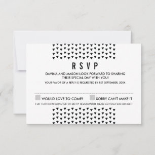 SIMPLE BOHO RSVP triangle moderne motif noir