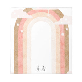 Simple Boho Teacher Notepad Notizblock