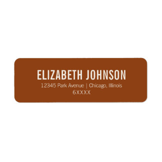 Simple Boho Terracotta Typografy Bridal Address