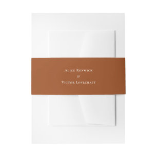 Simple Boho Terracotta Wedding Einladungsbanderole