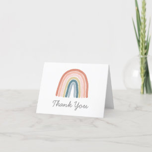 Simple Boho Watercolor Rainbow  Dankeskarte