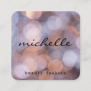 Simple Bokeh   STYLIST   Fotografie   Mode Quadratische Visitenkarte