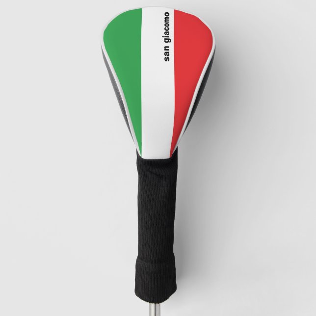Simple Bold Italian Flag Personalized   Golf Head  Golf Headcover (Vorderseite)