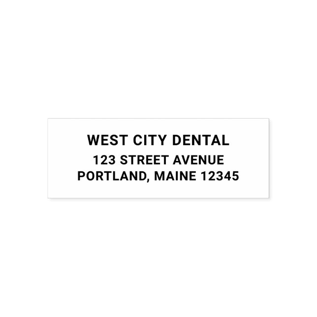 Simple Bold Modern Business Return Address Permastempel (Design)