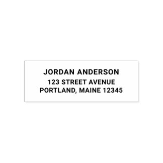 Simple Bold Modern Personal Return Address Permastempel