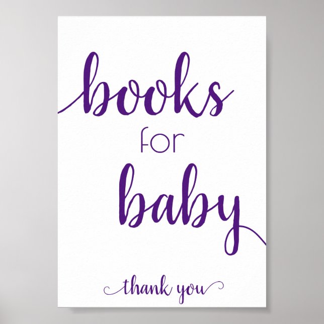 Simple Books for Baby Wird Royal Purple Book Dropo Poster (Vorne)