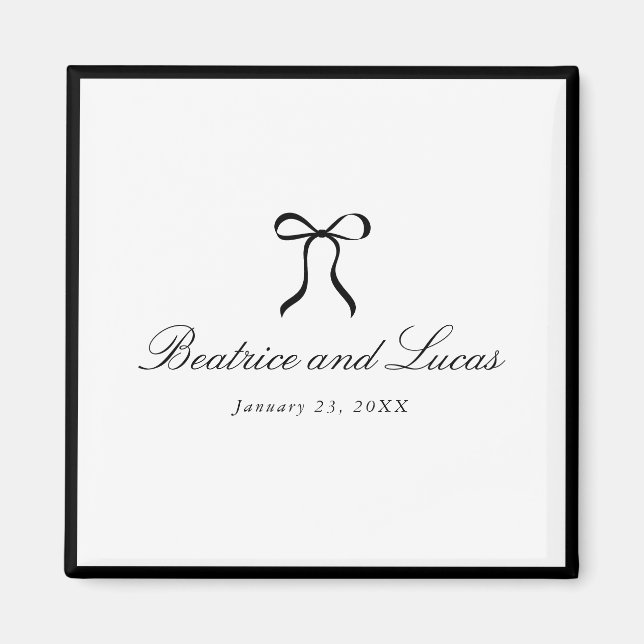Simple Bow Classic Wedding Magnet (Vorne)