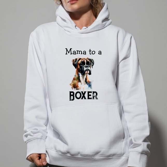 Simple Boxer Mama Brown Personalize Hoodie (Von Creator hochgeladen)