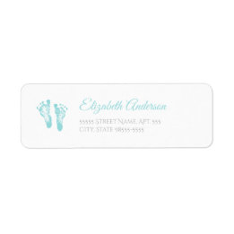 Simple Boy Baby Shower Wertvoll Blue Footprints