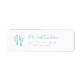 Simple Boy Baby Shower Wertvoll Blue Footprints
