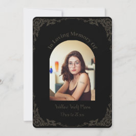 Simple Brown and Black Pagan Funeral  Einladung