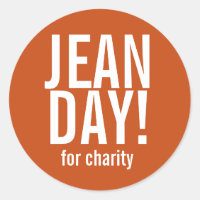 Simple Burnt Orange Jean Day Stickers