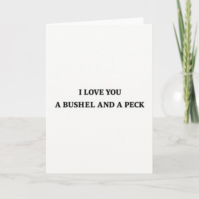 Simple Bushel Peck Love Card Karte (Vorderseite)
