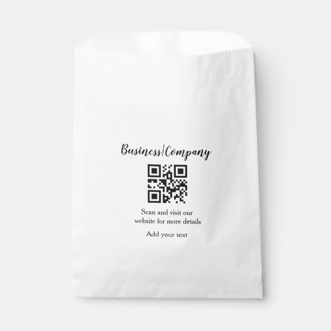 Simple business company website barcode QR add nam Geschenktütchen (Vorderseite)