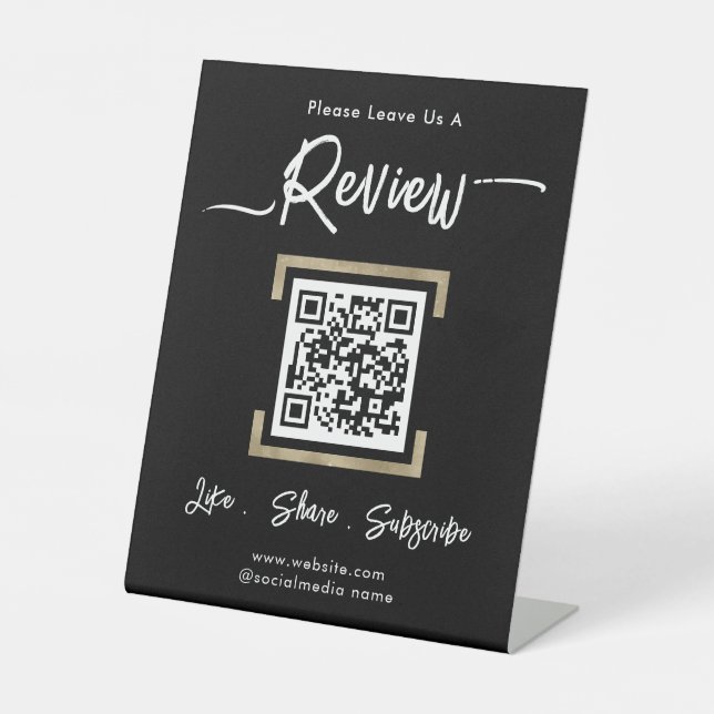 Simple Business Guest Review Connect  Sockelschild (Vorderseite)