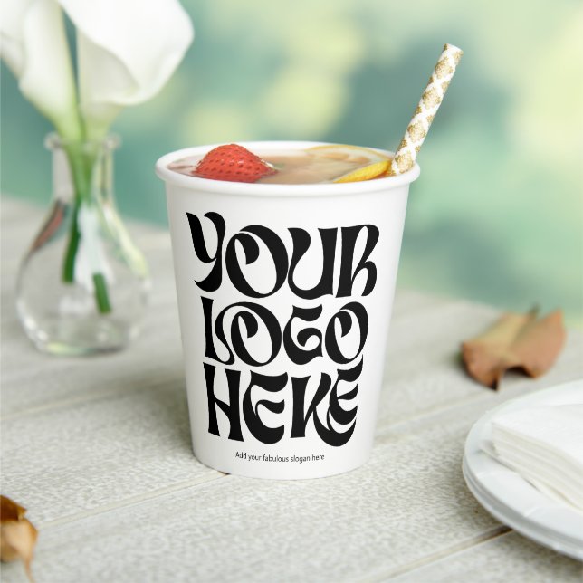 Simple Business Logo and Text Cool Pappbecher (In Situ)
