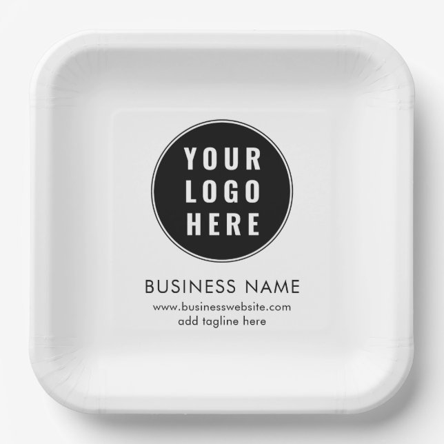 Simple Business Logo and Website Promotional Pappteller (Vorderseite)