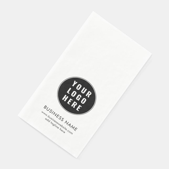 Simple Business Logo and Website Promotional Serviette (Ecke)