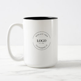 Simple Business Logo Custom QR Zweifarbige Tasse