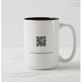Simple Business Logo Custom QR Zweifarbige Tasse