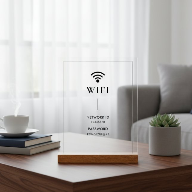 Simple Business  Wifi Password and Network  Acrylschild (Von Creator hochgeladen)