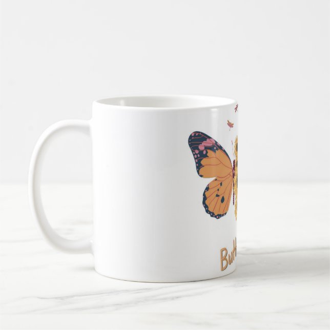 Simple Butterfly Nigeria Nature Coffee Tasse (Links)