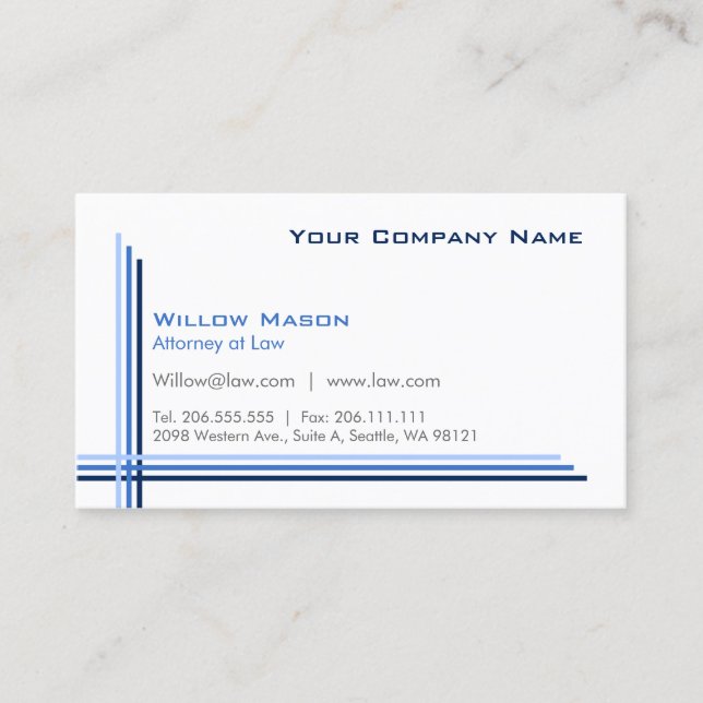 Simple cadre blanc, Carte de visite professionnel (Devant)