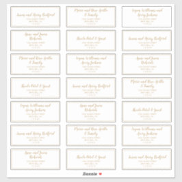 Simple Calligraphy|Gold Guest Address Labels