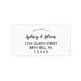 Simple Calligraphy Wedding Rsvp Address Label Adressaufkleber
