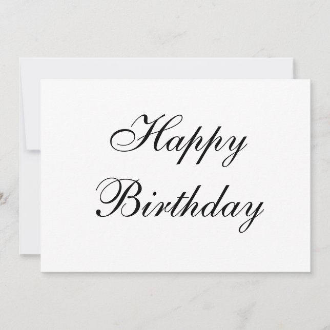 simple carte de calligraphie d'anniversaire heureu (Devant)