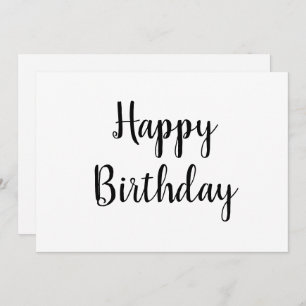 simple carte de calligraphie d'anniversaire heureu
