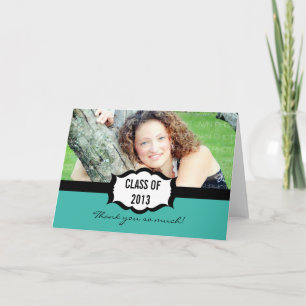 Simple Carte de remerciements de graduation, Turqu