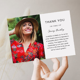 Simple Carte de Remerciements de Sympathie pour Ph