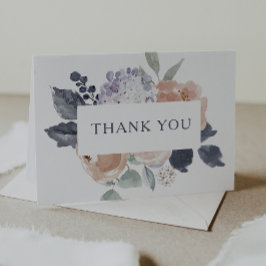 Simple Carte de remerciements Floral Rustique