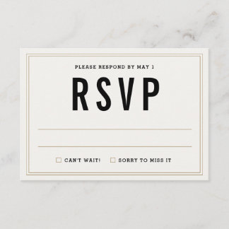 Simple carte de réponse RSVP de mariage rustique
