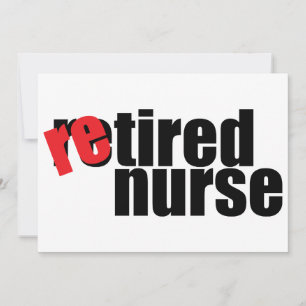 simple carte de retraite d'infirmière vide à l'int