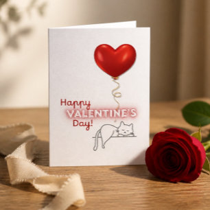 Simple carte de Saint-Valentin pour amateur de cha