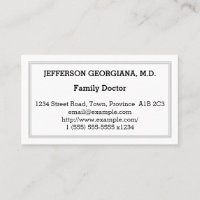 Simple Carte de visite de médecin de famille