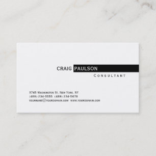 Simple Carte de visite noir blanc tendance