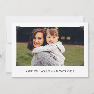 Simple Carte Photo Fille Fleur Etre Ma Demoiselle