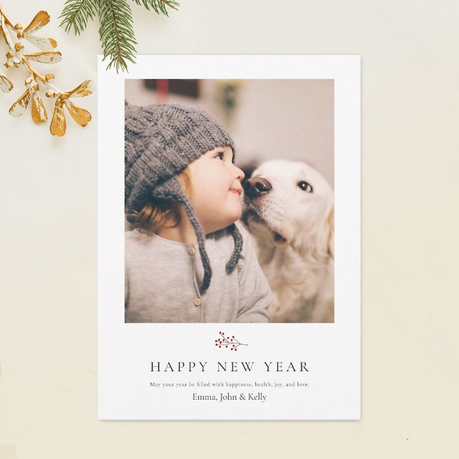 Simple Carte photo personnalisé de bonne année (Créateur téléchargé)