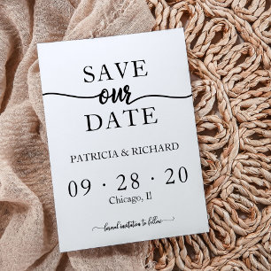 Simple Chic Calligraphie Mariage Carte de Faire-Pa