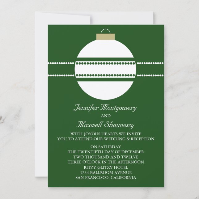 Simple Chic Ornament Fête de mariage Invitation (Devant)