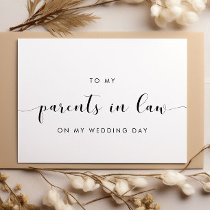 Simple chic Pour mes parents carte de jour de mari