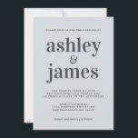 Simple Chic Typografie Pastel Blue Wedding Einladung<br><div class="desc">Einfache und schicke Hochzeitseinladung mit cremefarbener, eleganter und moderner Typografie auf pastellblauem Hintergrund. Fügen Sie einfach Ihre Hochzeitsdetails hinzu. Exklusiv für Sie entworfen von Happy Dolphin Studio. Wenn Sie Hilfe oder passende Produkte benötigen, kontaktieren Sie uns bitte unter happydolphinstudio@outlook.com. Wir helfen Ihnen gerne, Ihre Hochzeit zum schönsten Tag zu machen!...</div>