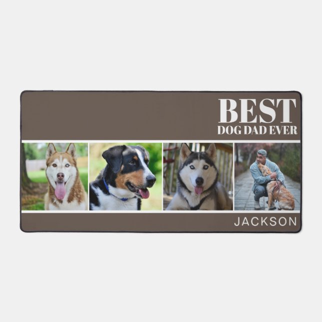 Simple Chien Papa Custom Four Photo Collage (Recto)