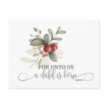 Simple Christmas Floral Bible Verse Isaiah 9:6