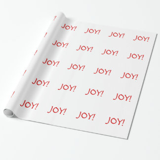 Simple Christmas Joy Holiday Red Schriftart Geschenkpapier