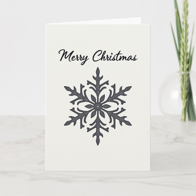 Simple Christmas Snowflake Greeting Card Karte (Vorderseite)