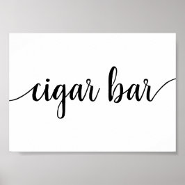 Simple Cigar Bar | Schwarzes Skript Jedes Ereignis Poster